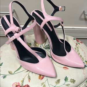 Zara Pink Stiletto Heels with Mary Jane Straps